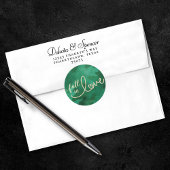 Herfst in liefde in het najaar | Emerald Green en Ronde Sticker