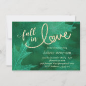 Herfst in liefde in het najaar | Groen Vrijgezelle Kaart (Voorkant)