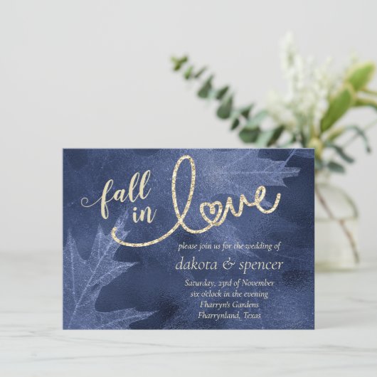 Herfst in liefde in het najaar | Meerbessen bruilo Kaart (Staand voorkant)