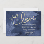 Herfst in liefde in het najaar | Meerbessen bruilo Kaart (Voorkant)