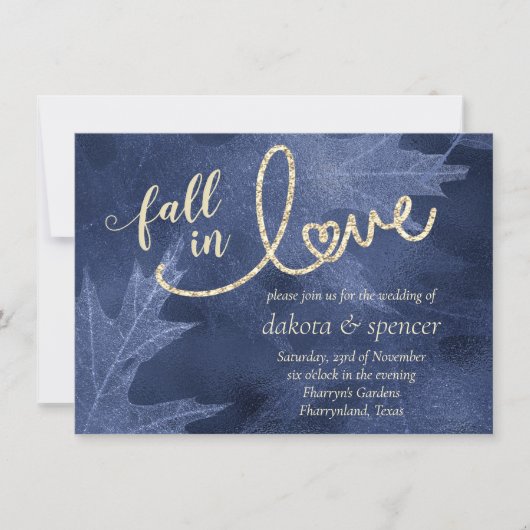 Herfst in liefde in het najaar | Meerbessen bruilo Kaart (Voorkant)