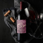 Herfst in liefde in het najaar | Mulberry Gold Wed Wijn Etiket