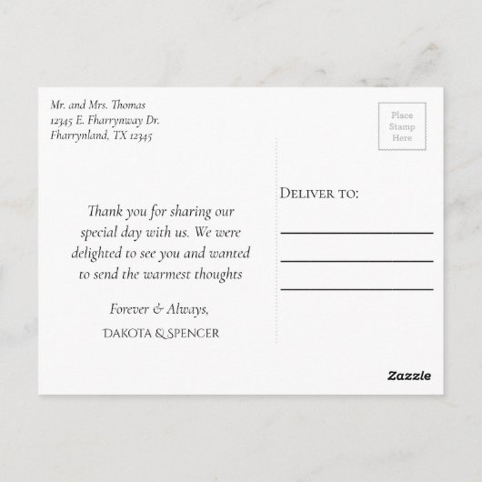 Herfst in liefde in het najaar | Mulberry Photo Be Briefkaart (Achterkant)