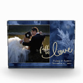 Herfst in liefde in het najaar | Navy Blue Gold We Fotoblokken (Voorkant)