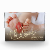 Herfst in liefde in het najaar | Nieuwe babystaafj Fotoblokken (Voorkant)