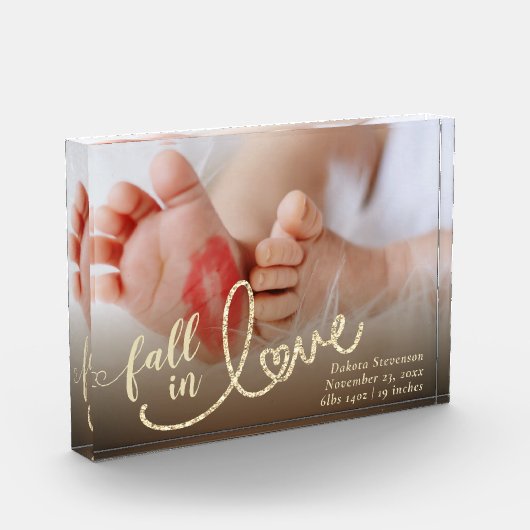 Herfst in liefde in het najaar | Nieuwe babystaafj Fotoblokken (Links)