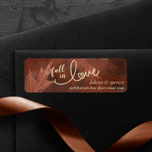 Herfst in liefde in het najaar   Rustic Wedding-ad Etiket