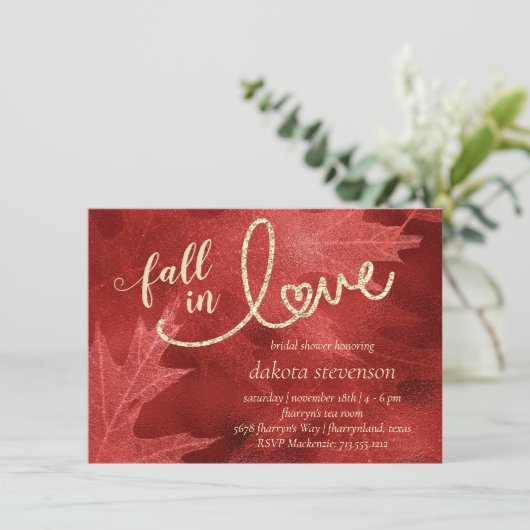 Herfst in liefde in het najaar | Rustige Thanksgiv Kaart (Staand voorkant)