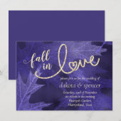 Herfst in liefde in het najaar | Vrijgezellenfeest Kaart (Voorkant / Achterkant)