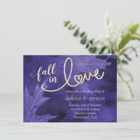 Herfst in liefde in het najaar | Vrijgezellenfeest Kaart (Staand voorkant)