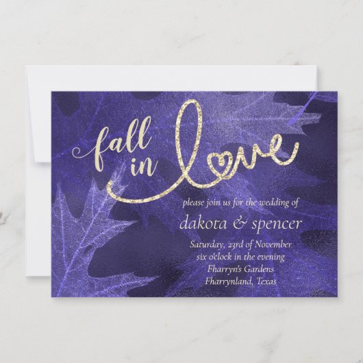 Herfst in liefde in het najaar | Vrijgezellenfeest Kaart (Voorkant)