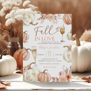 Herfst in Liefde Ivoor Beige Pompoen Engagement Pa Kaart