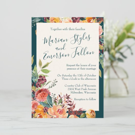 Herfst in Liefde Kaart (Staand voorkant)