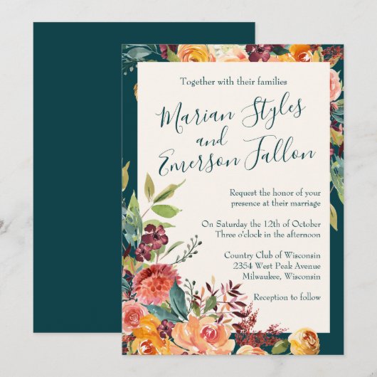 Herfst in Liefde Kaart (Voorkant / Achterkant)