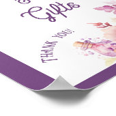 Herfst in liefde kaarten en geschenken Bloemen bab Poster (Hoek)