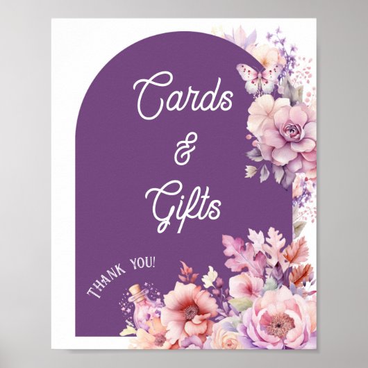 Herfst in liefde kaarten en geschenken Bloemen bab Poster (Voorkant)