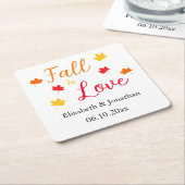 Herfst in liefde kartonnen onderzetters (Schuin)