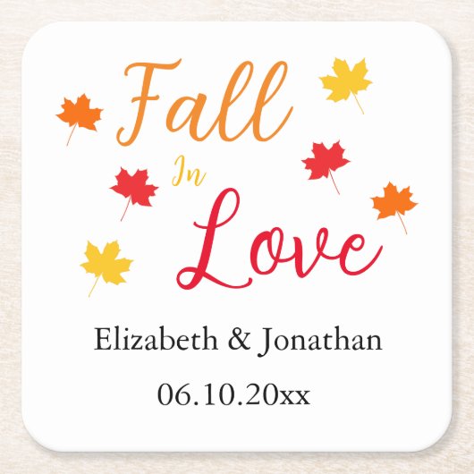 Herfst in liefde kartonnen onderzetters (Voorkant)