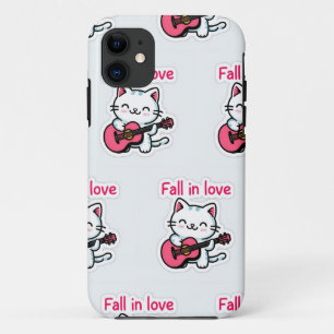 herfst in liefde Kat Sticker Case-Mate iPhone Case