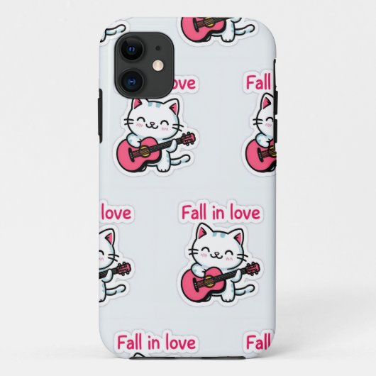 herfst in liefde Kat Sticker Case-Mate iPhone Case (Achterkant)