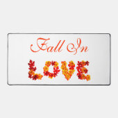 Herfst in liefde kleurrijke bladeren herfst rustie bureaumat (Voorkant)