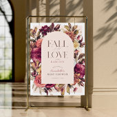 Herfst in Liefde Krans Arch Roze Baby shower Welko Acryl Bord