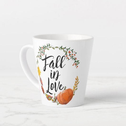 Herfst in liefde latte mok (Linkerhoek)