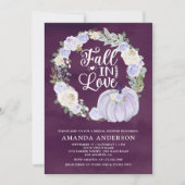 Herfst in Liefde Lavendel Pumpkin Plum Vrijgezelle Kaart (Voorkant)