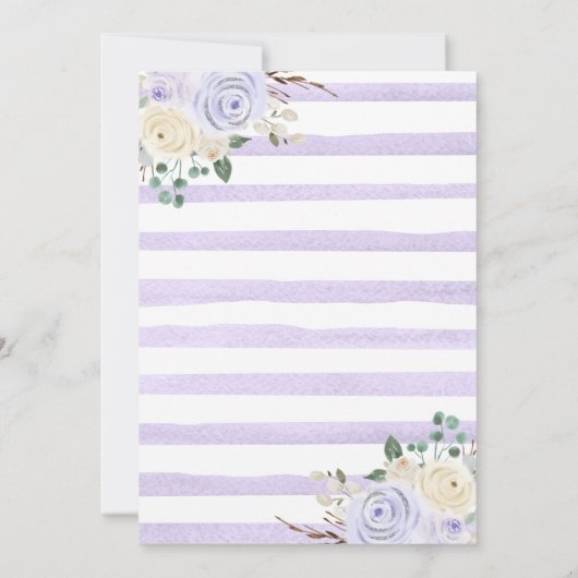 Herfst in Liefde Lavendel Rozen Pompoen Vrijgezell Kaart (Achterkant)