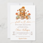 Herfst in Liefde Little Teddy Bear Baby shower Kaart (Voorkant)