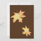 Herfst in liefde loof pompoen baby shower sjabloon kaart (Achterkant)