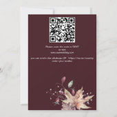 Herfst in liefde loof pompoen bruiloft kaart (Achterkant)