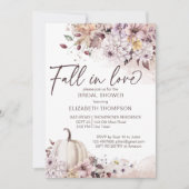 Herfst in liefde loof pompoen vrijgezellenfeest ui kaart (Voorkant)