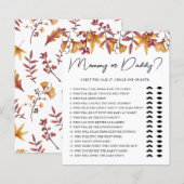 Herfst in liefde mama of papa Baby shower spel (Voorkant / Achterkant)