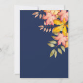 Herfst in liefde marineblauw Herfst herfstbladeren Kaart (Achterkant)