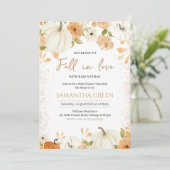 Herfst in Liefde met Baby Baby shower Kaart (Staand voorkant)