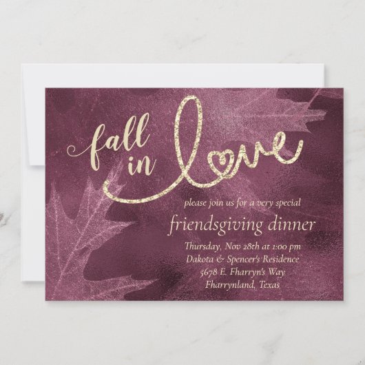 Herfst in liefde met herfst | Mulberry Friendsgivi Kaart (Voorkant)