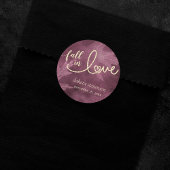 Herfst in liefde met herfst | Paarse juweeltint Ronde Sticker