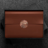 Herfst in liefde met herfst | Rustieke bruine brui Ronde Sticker