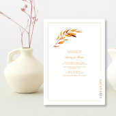 Herfst in liefde met herfstmoderne minimalistische kaart