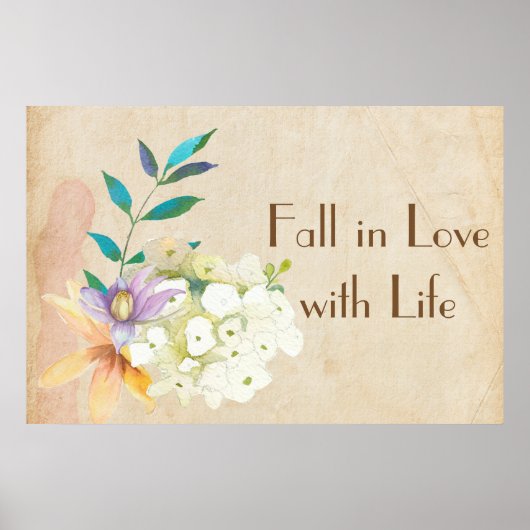Herfst in Liefde met het Poster van Life Floral (Voorkant)
