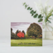 Herfst in liefde met Iowa Briefkaart (Staand voorkant)