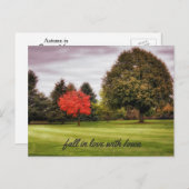 Herfst in liefde met Iowa Briefkaart (Voorkant / Achterkant)