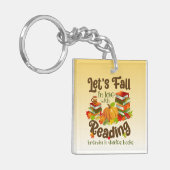 Herfst in liefde met lezen Brenda K Davies boeken Sleutelhanger (Voorkant Links)