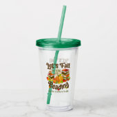 Herfst in liefde met lezen Dustin Stevens boeken Acryl Drinkbeker (Achterkant)