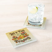 Herfst in liefde met lezen Dustin Stevens boeken Glazen Onderzetter (Schuin)