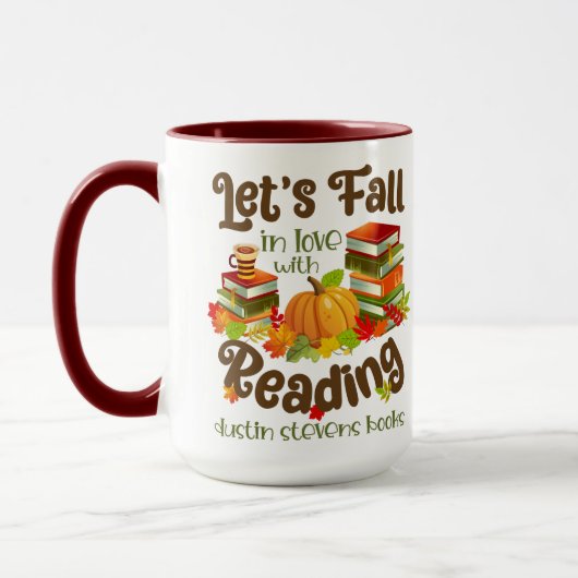 Herfst in liefde met lezen Dustin Stevens boeken Mok (Links)