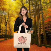 Herfst In Liefde Met Roze Herfst Cadeaus Grote Tote Bag