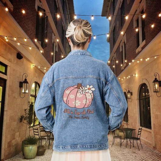 Herfst In Liefde Met Roze Herfst Kleding Denim Jacket