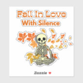 Herfst in liefde met stilte - Skeleton Sticker (Vel)